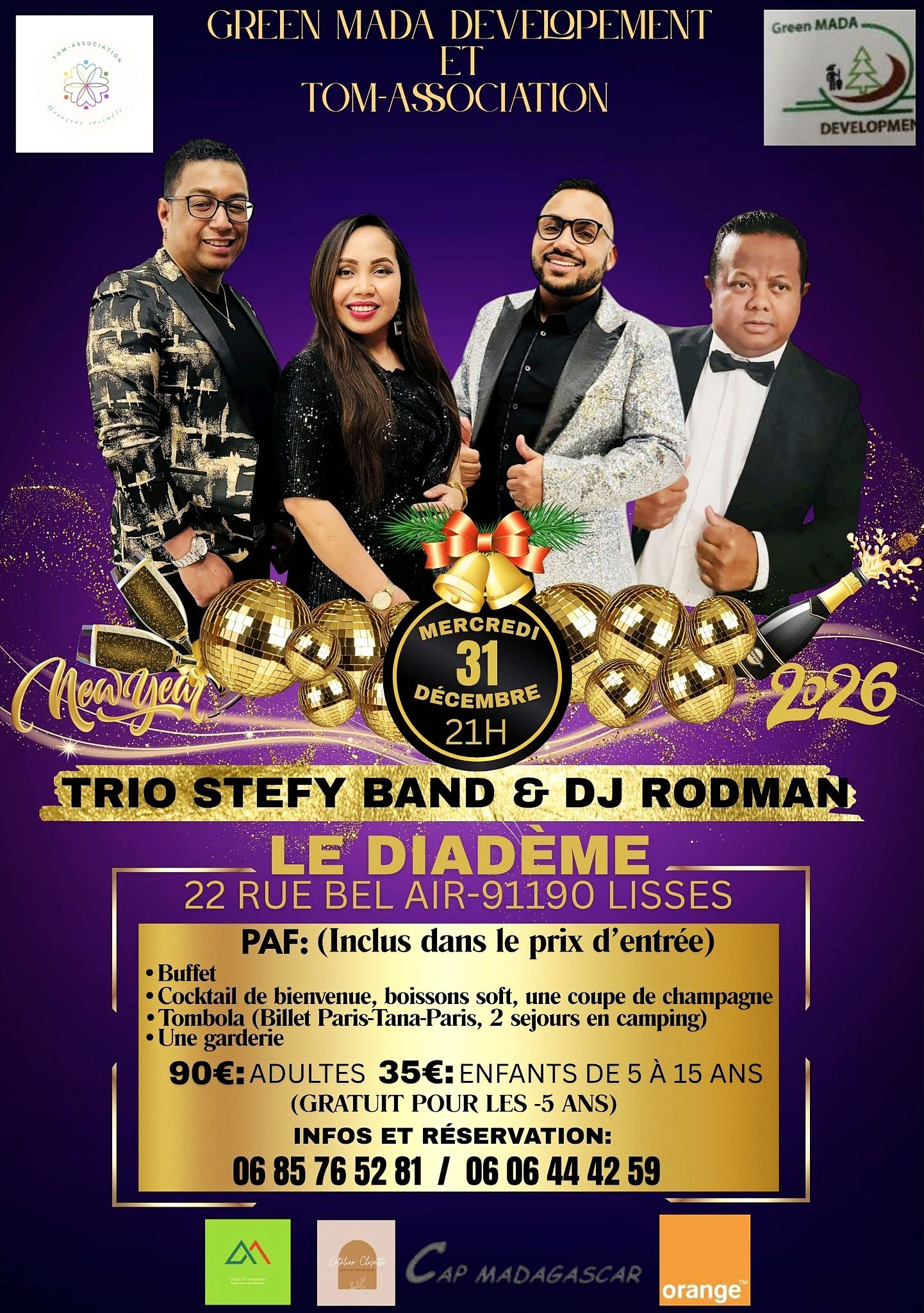 Réveillon 2026 – Le Diadème (Lisses)